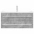 Set muebles de baño 2 piezas madera contrachapada gris