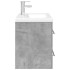 Set muebles de baño 2 piezas madera contrachapada gris