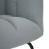 Sillón mecedora con taburete tela gris