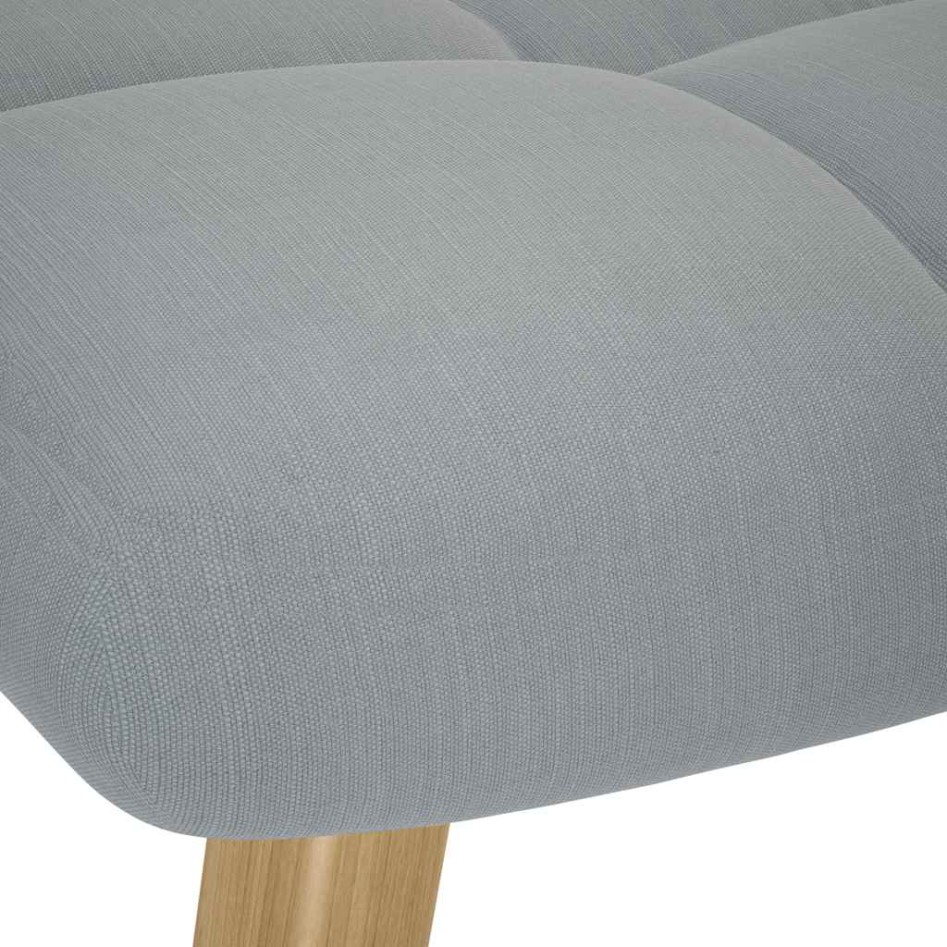 Sillón mecedora con taburete tela gris