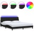 Cama sin colchón tela negro 180x200