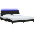 Cama sin colchón tela negro 180x200
