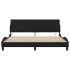 Cama sin colchón tela negro 180x200