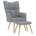 Sillón de relax con taburete tela gris