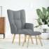 Sillón de relax con taburete tela gris