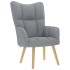 Sillón de relax con taburete tela gris