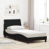 Estructura de cama sin colchón tela negro 90x190
