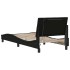 Estructura de cama sin colchón tela negro 90x190