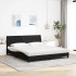 Cama con colchón de tela negro 180x200