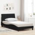 Estructura de cama sin colchón tela negro 100x200