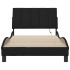 Estructura de cama sin colchón tela negro 100x200