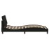 Estructura de cama sin colchón tela negro 100x200