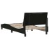 Estructura de cama sin colchón tela negro 100x200