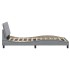 Estructura de cama sin colchón tela gris claro 90x200