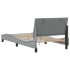 Estructura de cama sin colchón tela gris claro 90x200