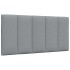 Estructura de cama sin colchón tela gris claro 90x200