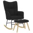 Sillón mecedora con taburete tela