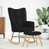 Sillón mecedora con taburete tela
