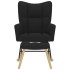 Sillón mecedora con taburete tela