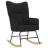 Sillón mecedora con taburete tela
