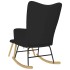 Sillón mecedora con taburete tela