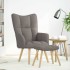 Sillón de relax con taburete de tela gris