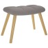 Sillón de relax con taburete de tela gris