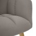 Sillón de relax con taburete de tela gris