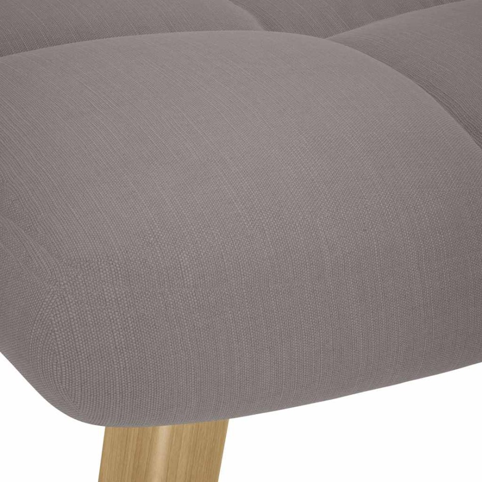 Sillón de relax con taburete de tela gris