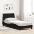 Estructura de cama sin colchón tela negro 90x200