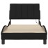 Estructura de cama sin colchón tela negro 90x200