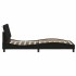Estructura de cama sin colchón tela negro 90x200