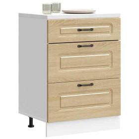 Mueble bajo de cocina Kalmar madera ingeniería de roble