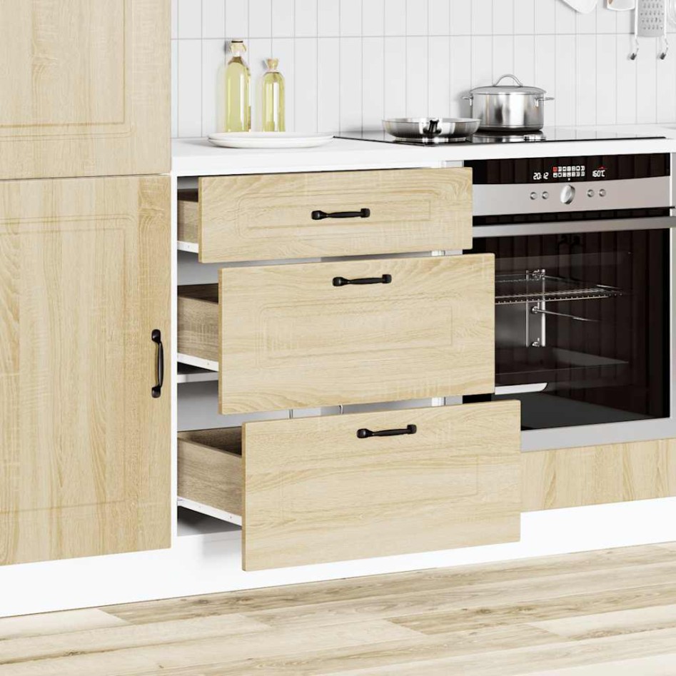 Mueble bajo de cocina Kalmar madera ingeniería de roble