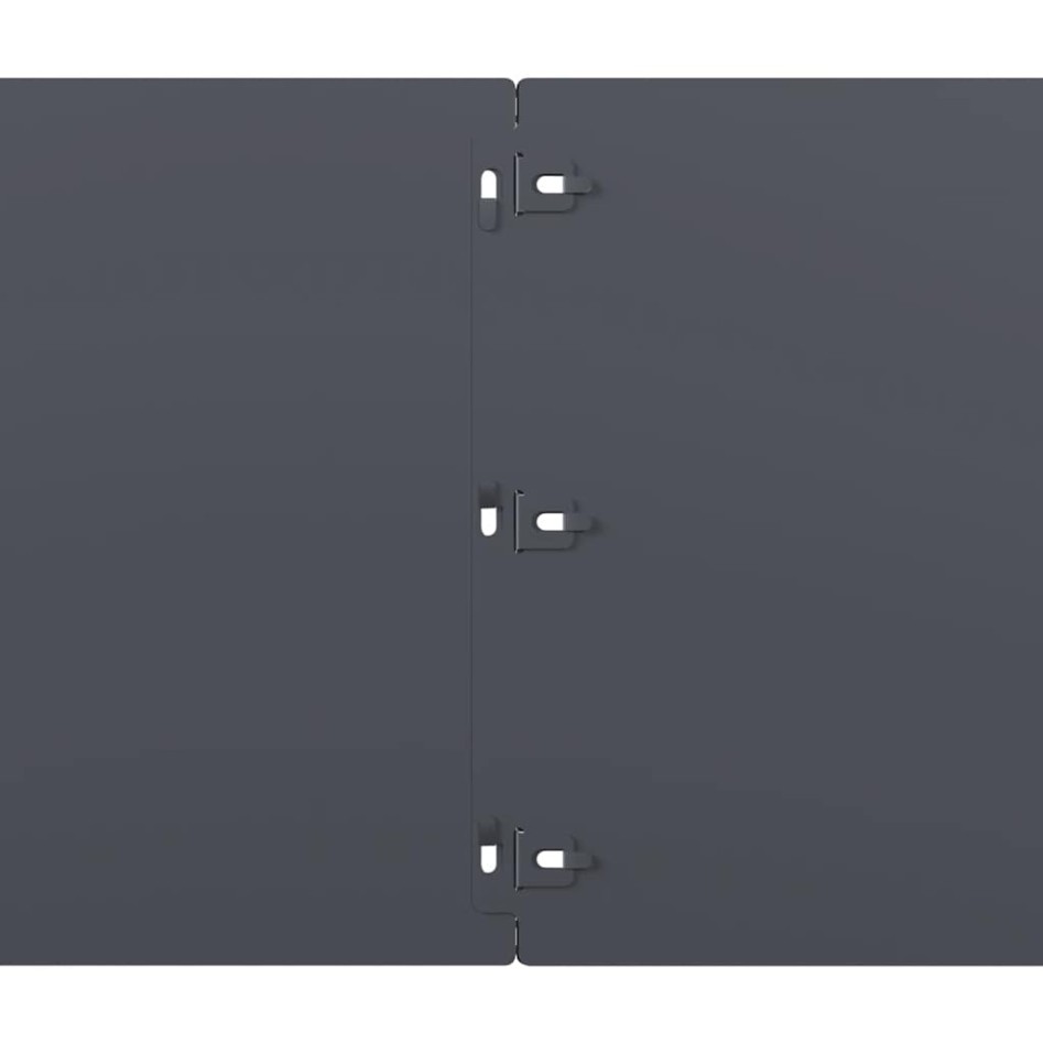 Bordes césped 20 uds antracita 25x103 cm acero laminado