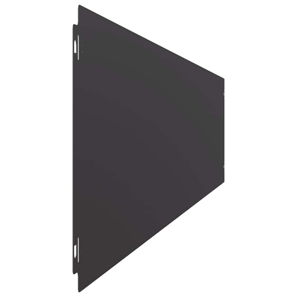 Bordes para césped 30 uds acero laminado frío negro 20x103