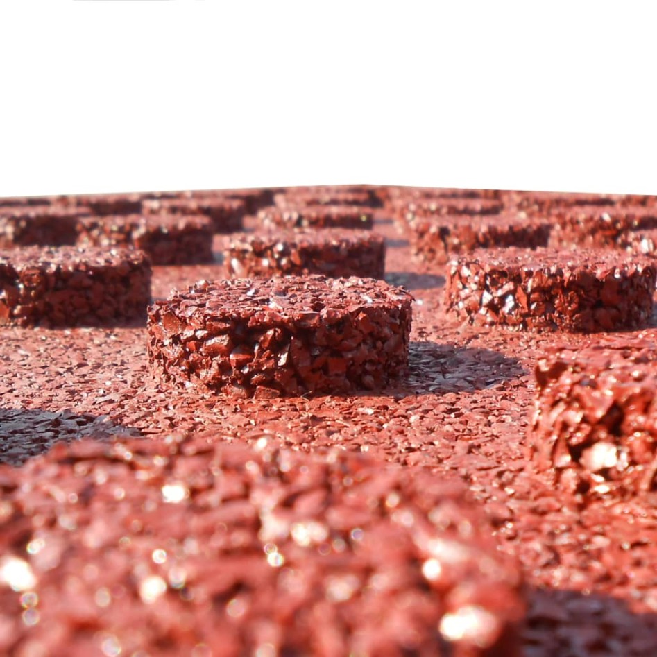 Losetas de goma protección de caídas 18 unidades 50x50x3cm