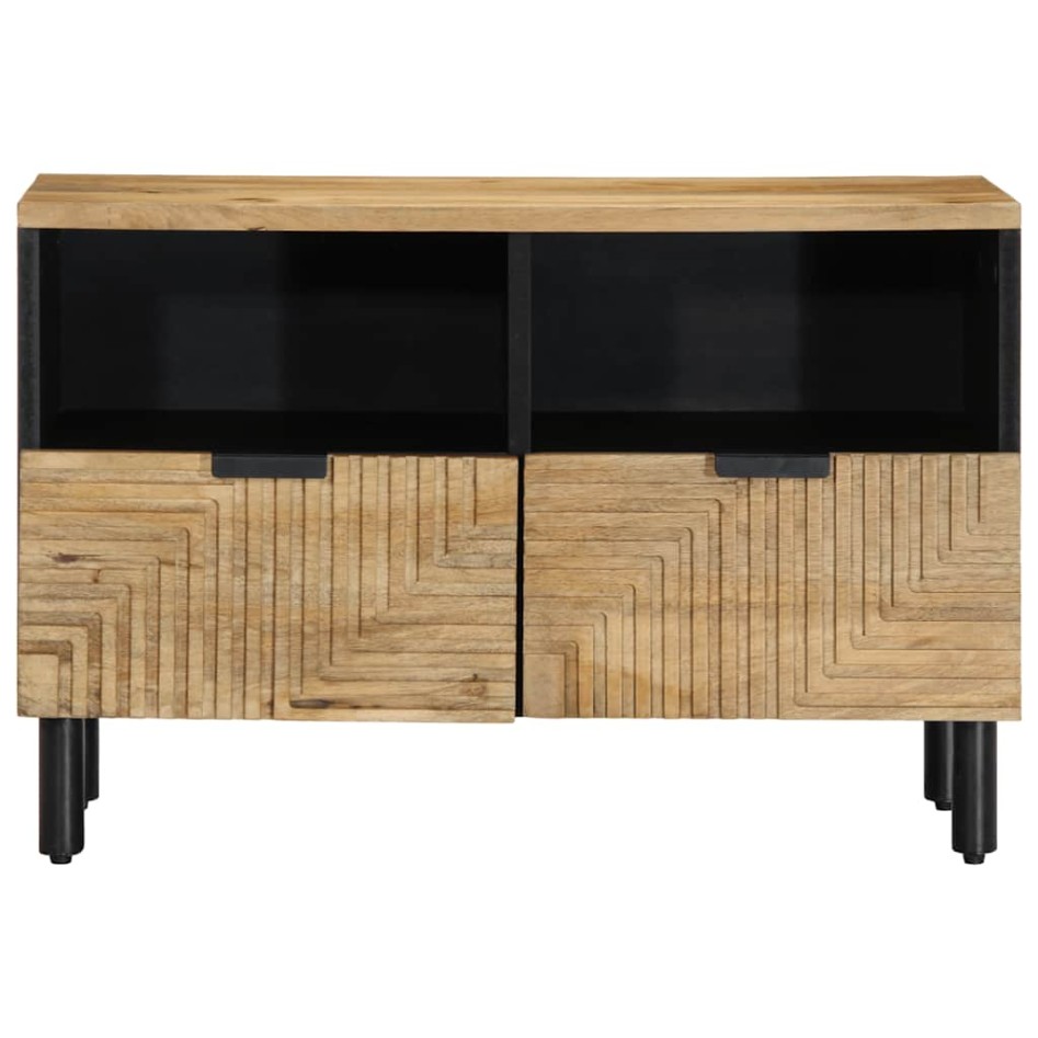 Mueble de TV madera maciza mango marrón 70x33x46