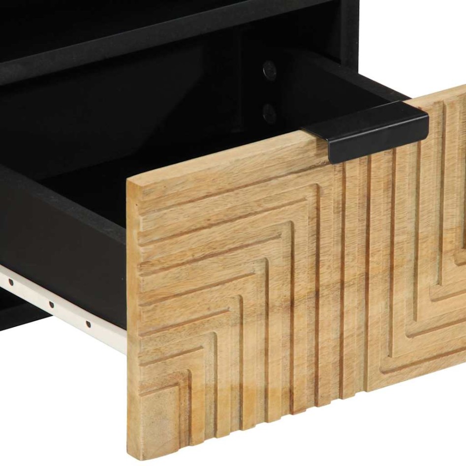 Mueble de TV madera maciza mango marrón 70x33x46