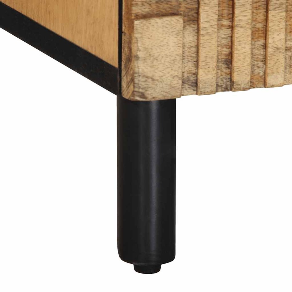 Mueble de TV madera maciza mango marrón 70x33x46