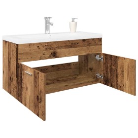 Mueble para lavabo con lavabo incorporado madera