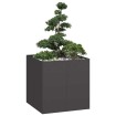 Jardinera acero negro 80x80x80 cm