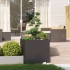 Jardinera acero negro 80x80x80
