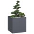 Jardinera acero gris antracita 80x80x80