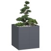 Jardinera acero gris antracita 80x80x80 cm