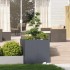 Jardinera acero gris antracita 80x80x80