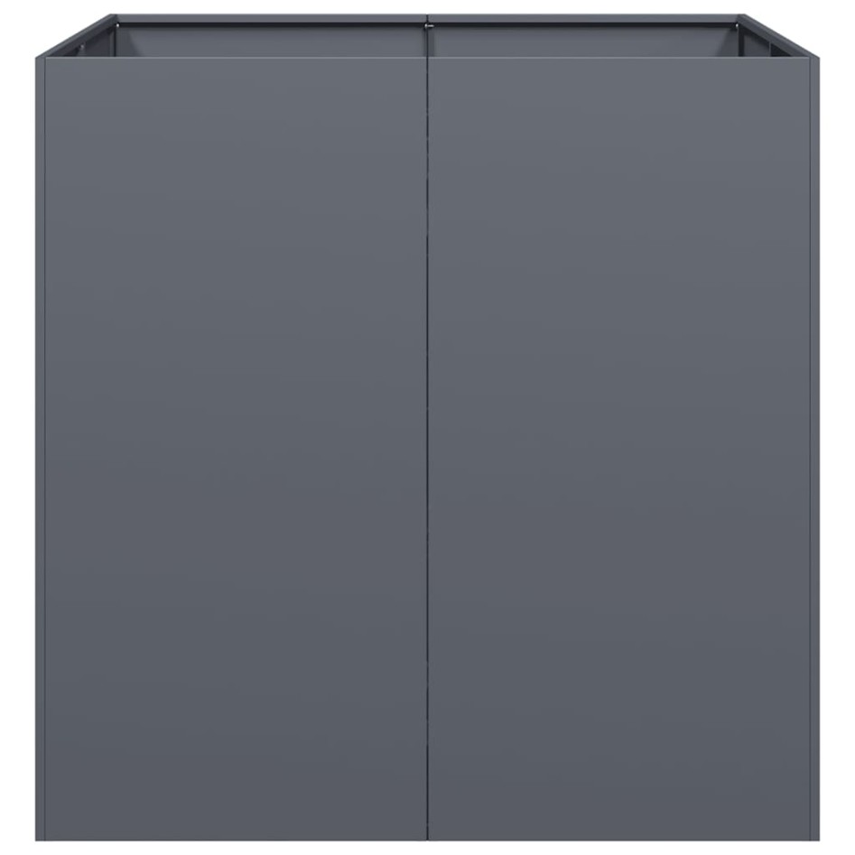 Jardinera acero gris antracita 80x80x80