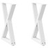 Patas de mesa de comedor 2 uds acero blanco 50x(72-73,3)