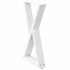 Patas de mesa de comedor 2 uds acero blanco 50x(72-73,3)