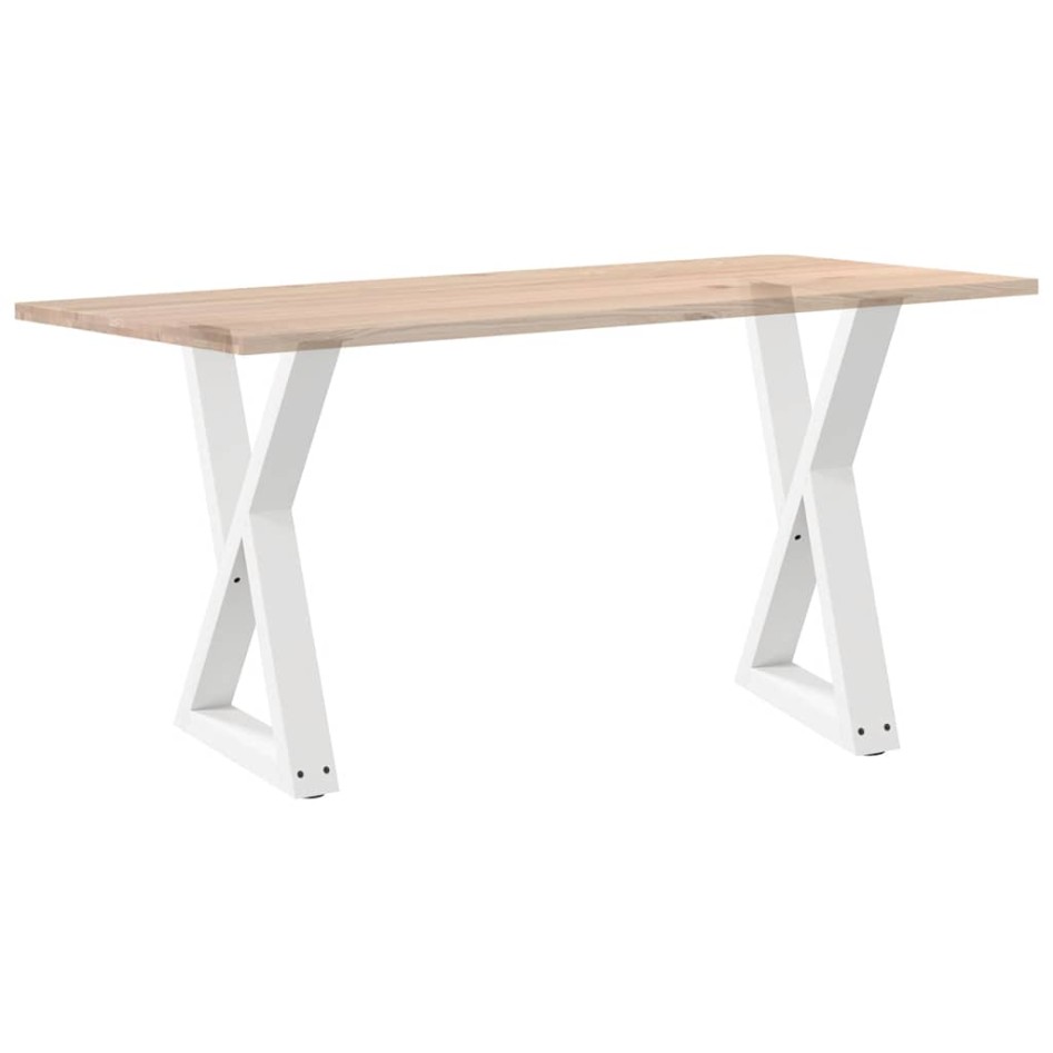 Patas de mesa de comedor 2 uds acero blanco 50x(72-73,3)